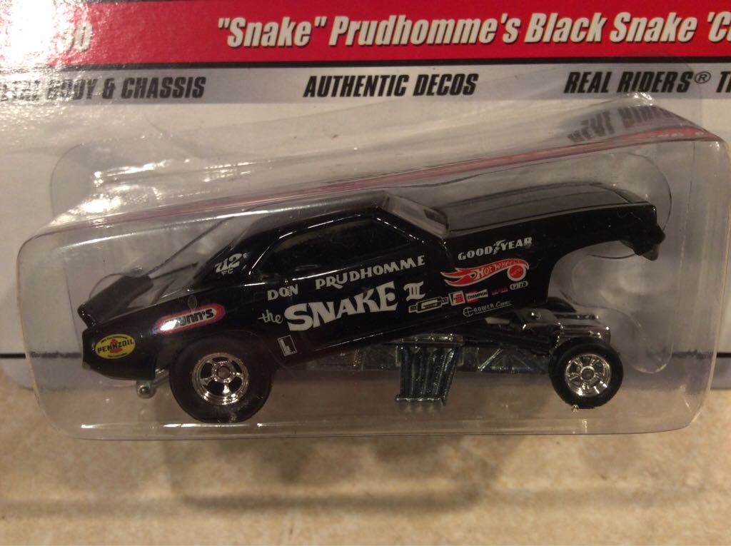 Snake Prudhomme’s Black Snake Cuda - Dragstrip Demons toy car collectible - Main Image 2