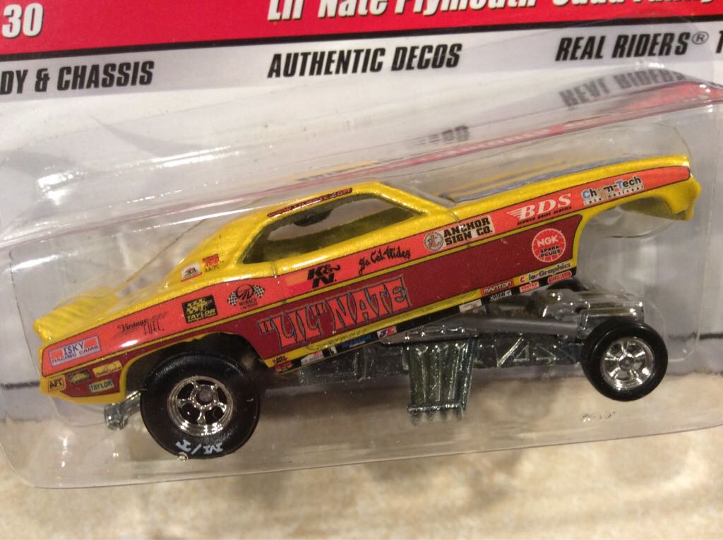 Lil Nate Plymouth Cuda Funny Car - Dragstrip Demons toy car collectible - Main Image 2