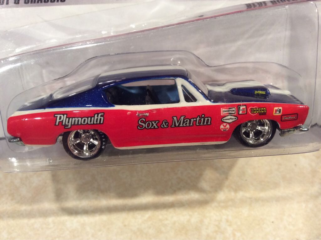 Sox & Martin Super Stocke Barracuda - Dragstrip Demons toy car collectible - Main Image 2