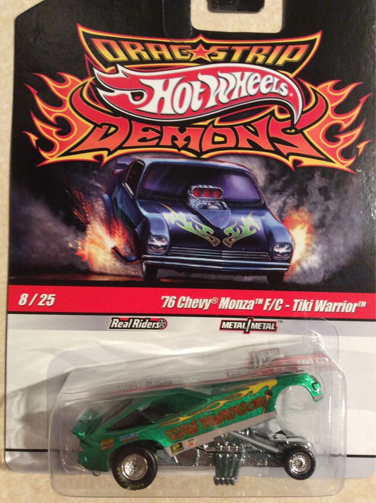 76 Chevy Monza F/C- Tiki Warrior - Dragstrip Demons toy car collectible - Main Image 1