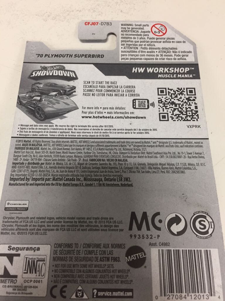 ’70 Plymouth Superbird - ’14 HW Workshop toy car collectible - Main Image 2