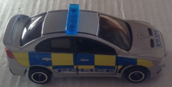 Mitsubishi Lancer Evolution X Police Gris - Tomica toy car collectible - Main Image 2