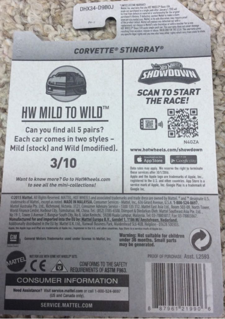 Corvette Stingray - HW Mild To Wild toy car collectible - Main Image 2