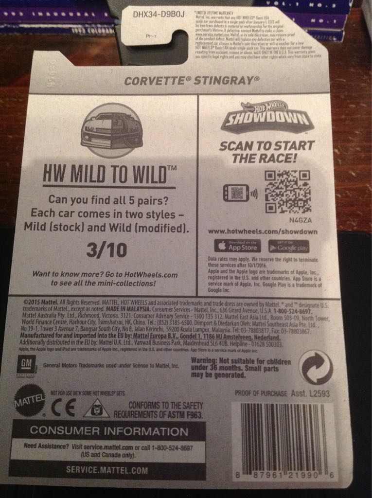 CORVETTE STINGRAY - HW Mild To Wild toy car collectible - Main Image 2