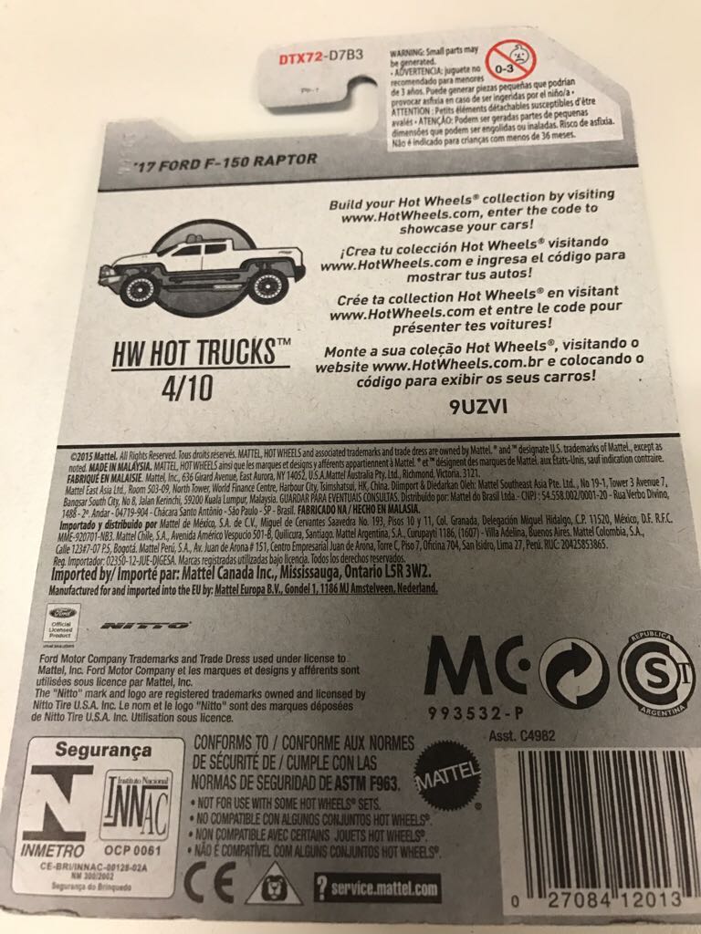 ’17 Ford F-150 Raptor - Hot Trucks toy car collectible - Main Image 2