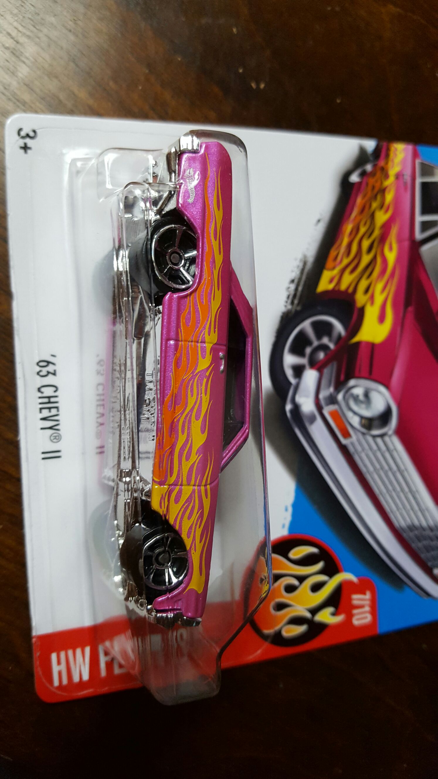 ’63 Chevy II - 2017 HW Flames toy car collectible - Main Image 2