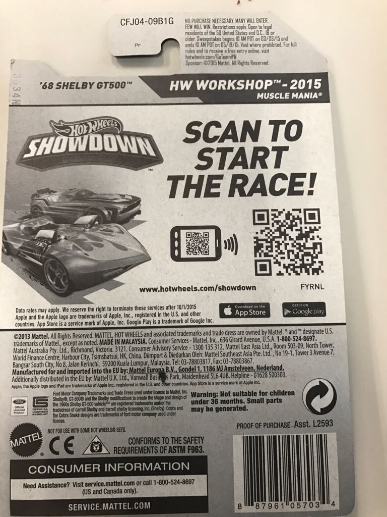 Shelby GT500 - ’15 HW Workshop toy car collectible - Main Image 2