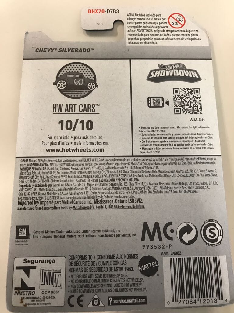 Chevy Silverado - ’16 HW Art Cars toy car collectible - Main Image 2