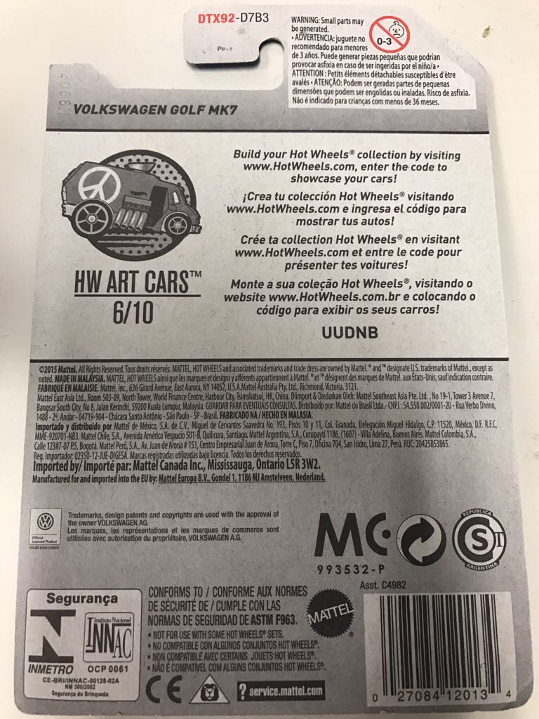 Volkswagen Golf MK7 - ’17 HW Art Cars toy car collectible - Main Image 2