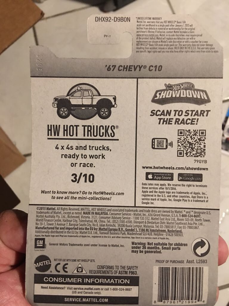 ‘67 Chevy C10 - HW Hot Trucks toy car collectible - Main Image 2