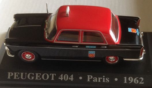 Peugeot 404 Paris 1962 Negro Con Toldo Rojo - Coleccionables toy car collectible - Main Image 2