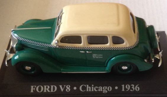 Ford V8 Chicago 1936 Verde Con Crema - Coleccionables toy car collectible - Main Image 2