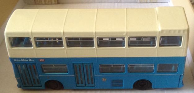 Camion Doble Piso Britbus Azul y Crema - China Motor Bus toy car collectible - Main Image 2