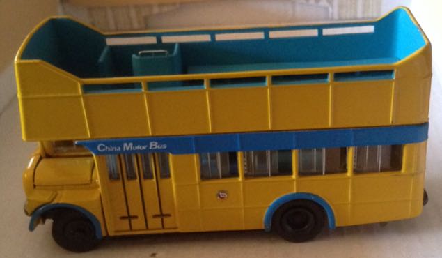 Camion Doble Piso con Techo Destapado Amarillo - China Motor Bus toy car collectible - Main Image 2
