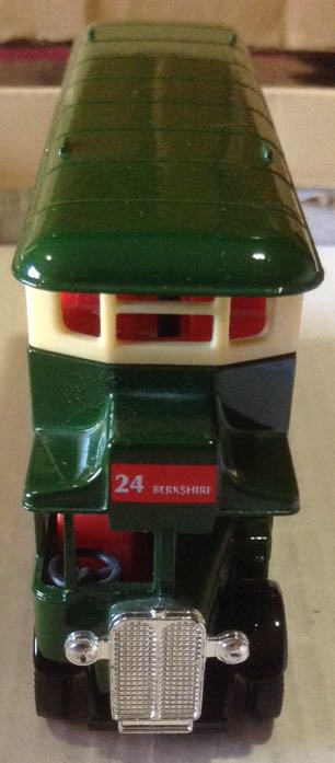 Camion Doble Piso Pasajeros Antiguo Londinense Verde - S toy car collectible - Main Image 1