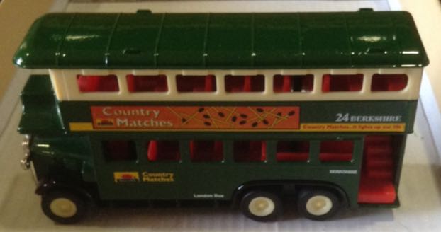 Camion Doble Piso Pasajeros Antiguo Londinense Verde - S toy car collectible - Main Image 2