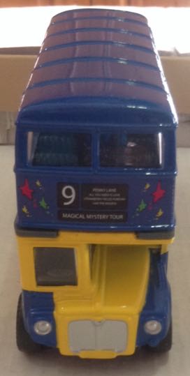 London Bus The Beatles Magical Mystery Tour Azul Y Amarillo - Factory Entreteinment toy car collectible - Main Image 2