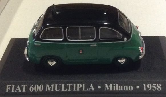 Fiat 600 Multipla Milano 1958 Verde Y Negro - Coleccionables toy car collectible - Main Image 2