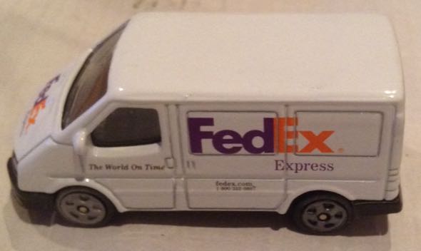 Ford Transit Van Fed Ex Blanco - Golden Wheel toy car collectible - Main Image 2