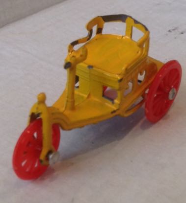 Triciclo Amarillo 1910 - Japan toy car collectible - Main Image 1
