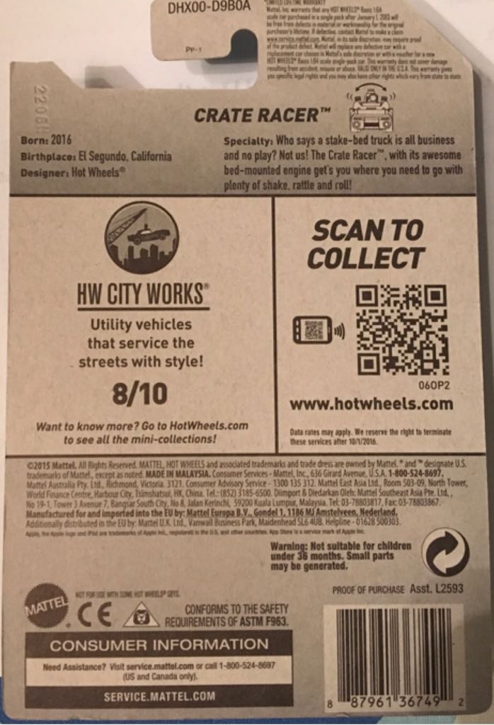 Crate Racer - HW Citry Works toy car collectible - Main Image 2