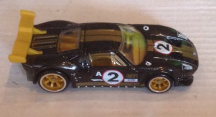 Ford GT De Carreras 2 Negro Con Dorado - Hot Wheels toy car collectible - Main Image 2