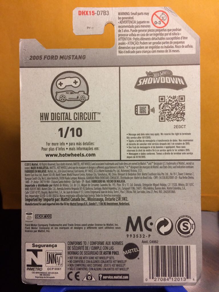 Ford Mustang - ’16 HW Digital Circuit toy car collectible - Main Image 2