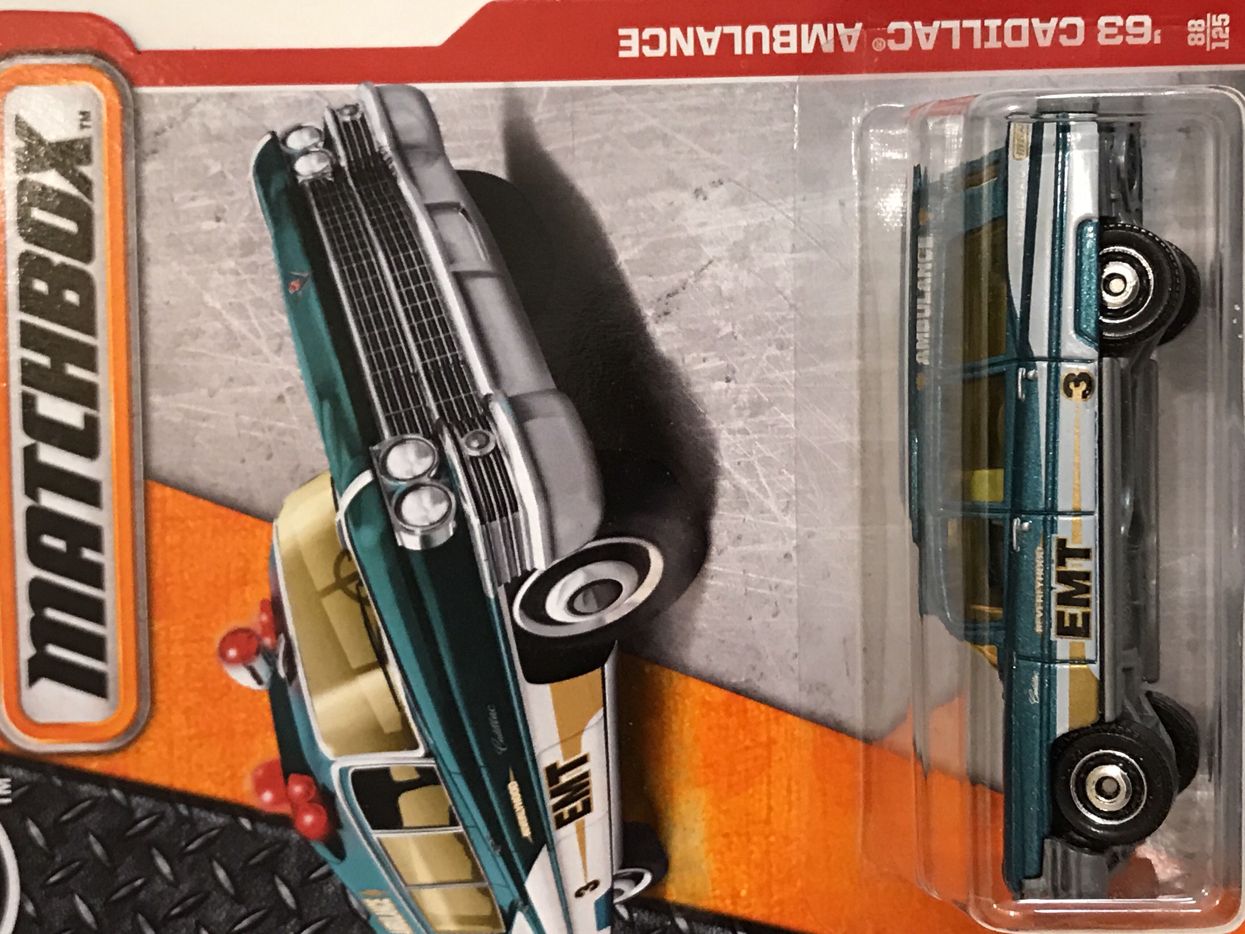 M-B: ’63 Cadillac Ambulance - 2016 - MBX Heroic Rescue toy car collectible - Main Image 3