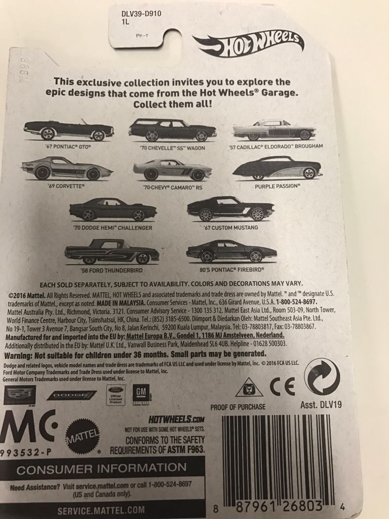 ’67 Custom Mustang - HW Garage toy car collectible - Main Image 2