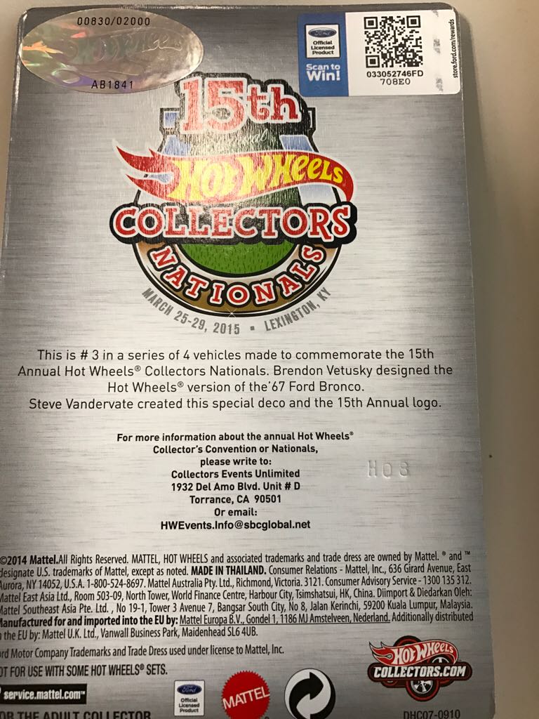 1967 Ford Bronco - 15th Annual Collectors Convention toy car collectible - Main Image 2