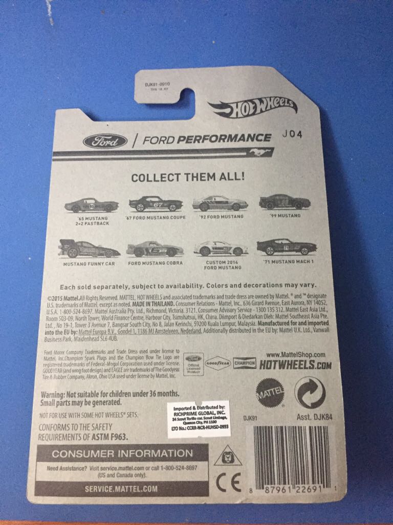 Custom 2014 Ford Mustang - 2016 - HW Ford Performance toy car collectible - Main Image 2