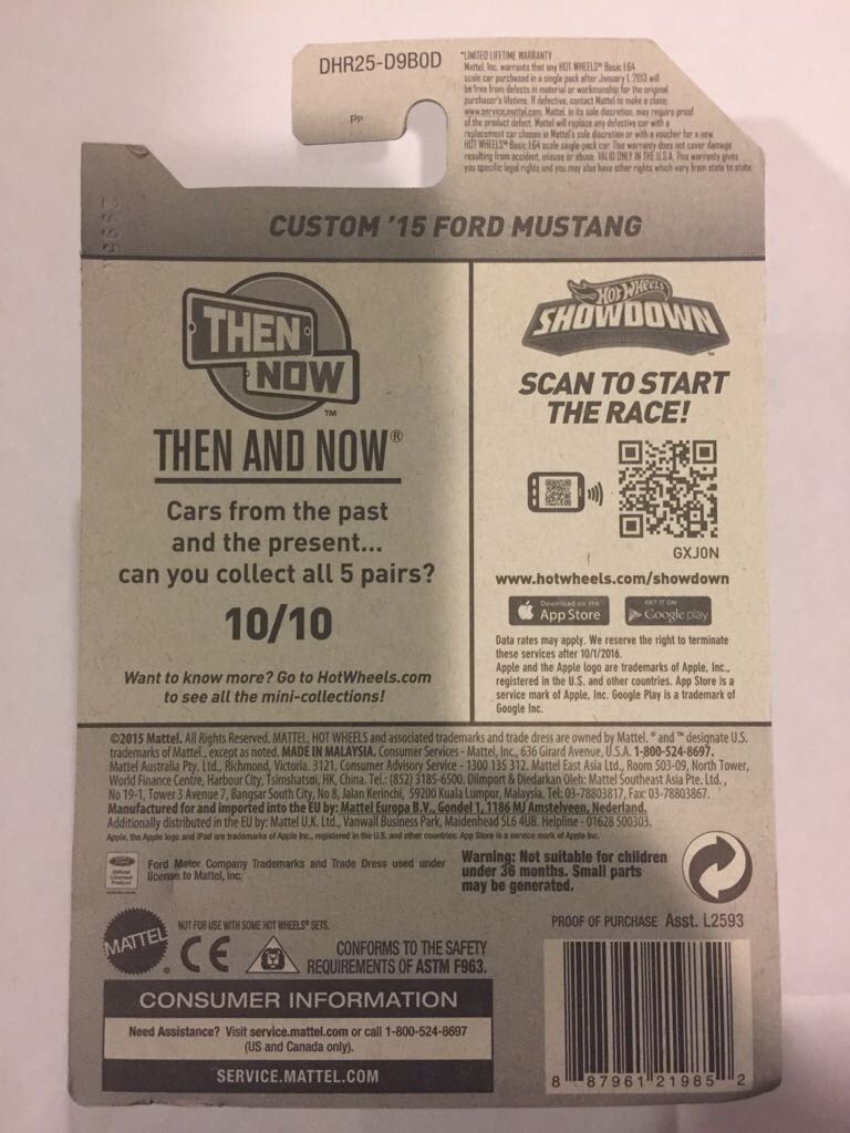 Custom ’15 Ford Mustang - 2015 - Then And Now toy car collectible - Main Image 2