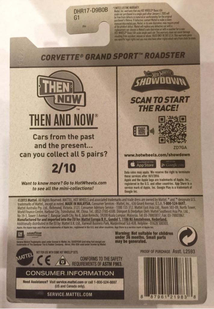 Corvette Grand Sport Roadster - THEN AND NOW toy car collectible - Main Image 2