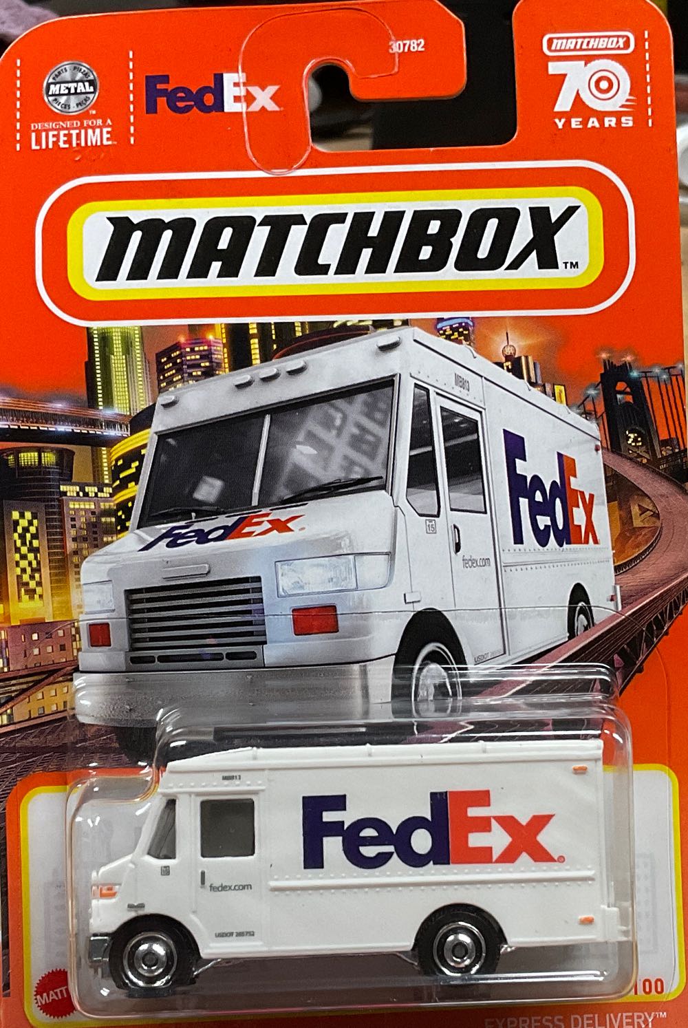 *’Express Delivery’, White, ’Fed Ex’ - MBX Adventure City toy car collectible - Main Image 2