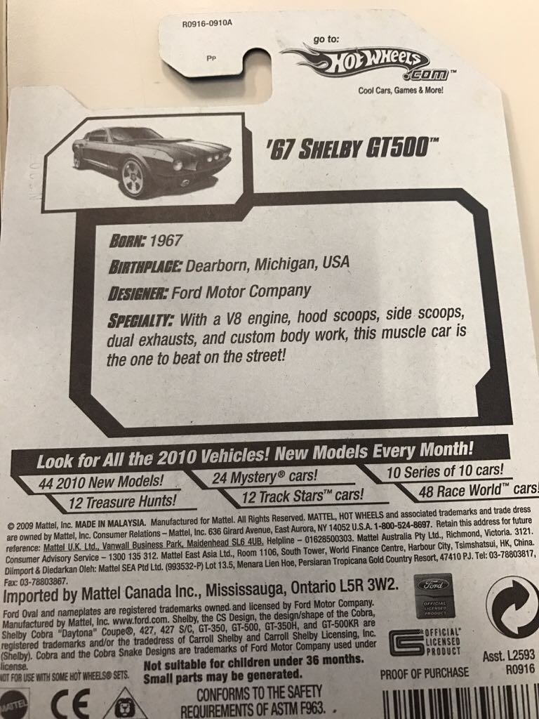 ’67 Shelby GT500 - 2010 New Models toy car collectible - Main Image 2