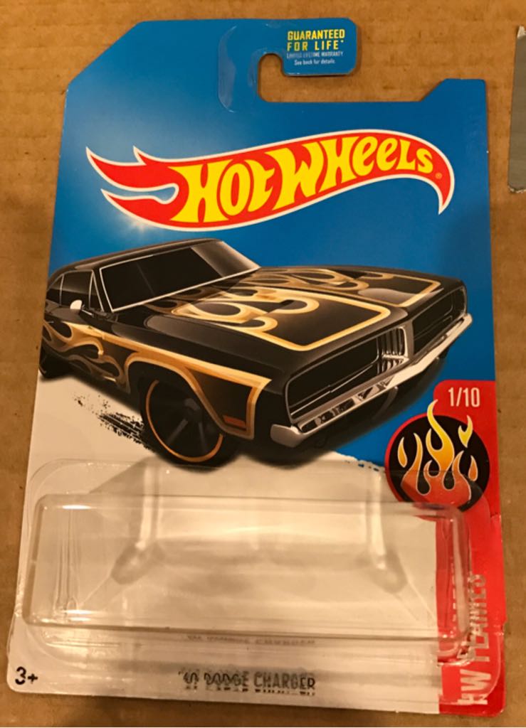Dodge Charger ’69 - ’17 HW Flames toy car collectible - Main Image 2