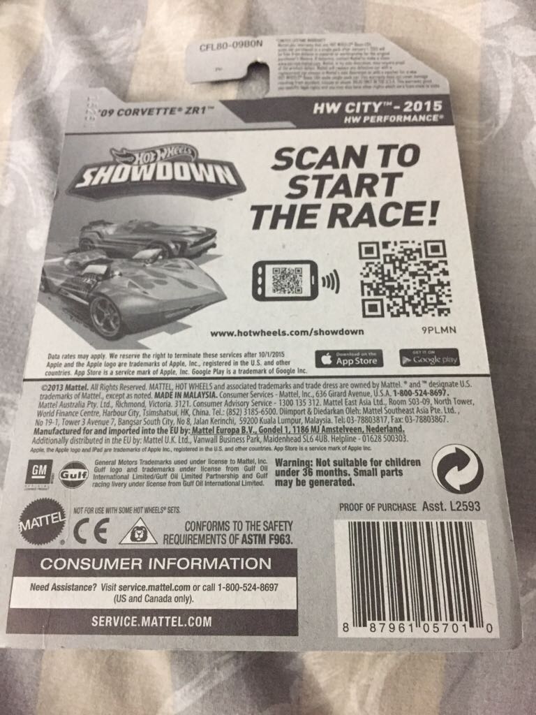 ’09 Corvette ZR1 - HW Performance toy car collectible - Main Image 2