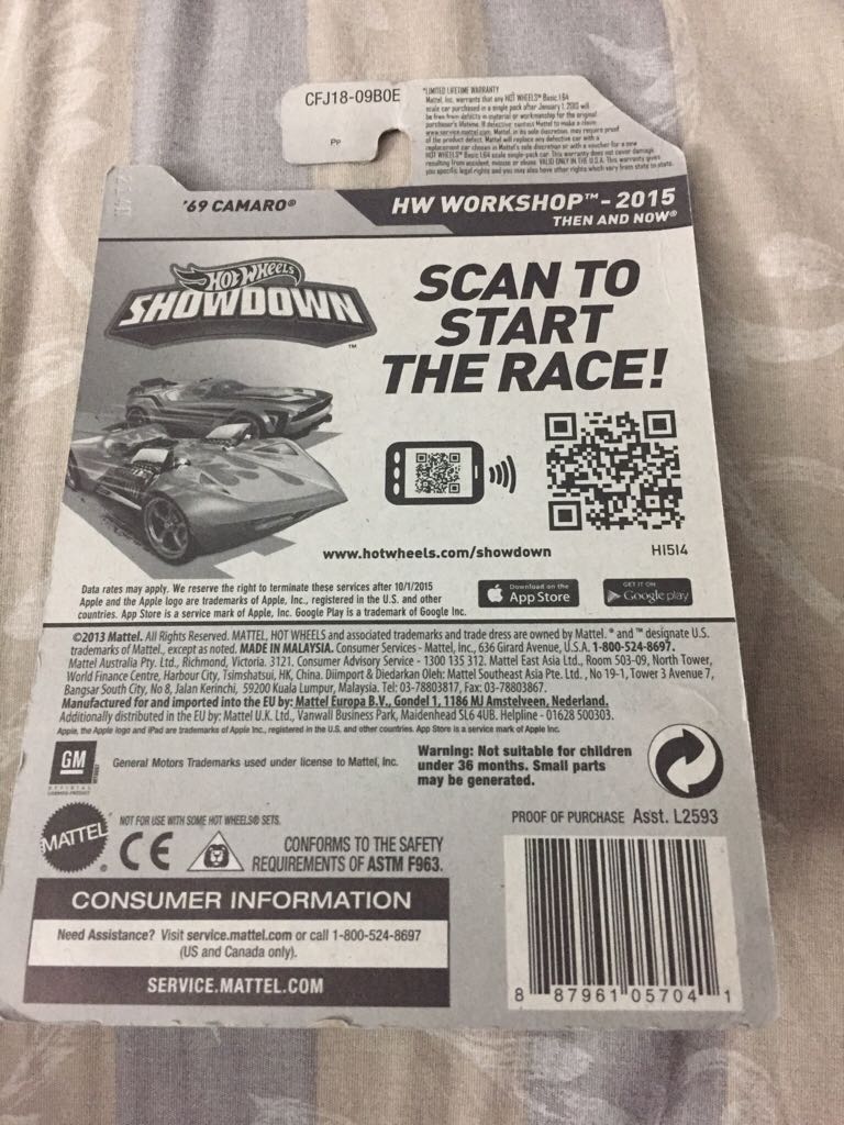 ’69 Camaro - HW Workshop-2015 Then And Now toy car collectible - Main Image 2