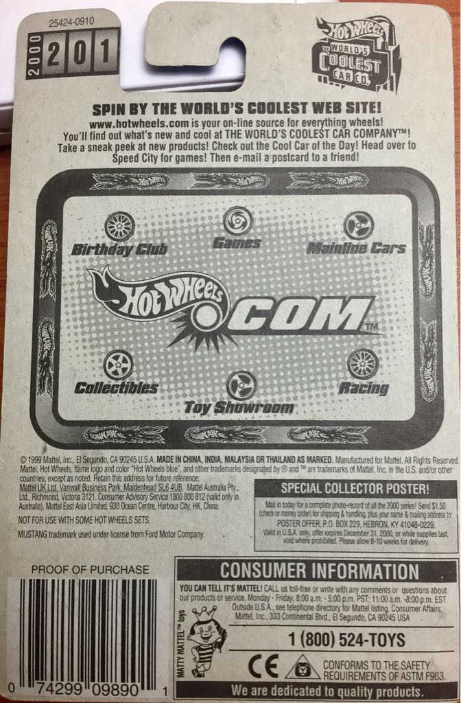’65 Mustang - 2000 Hot Wheels toy car collectible - Main Image 2