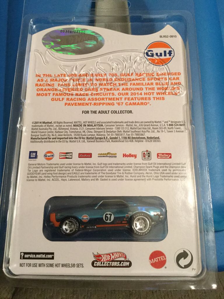 Rlc Camaro 1967 - Gulf Series toy car collectible - Main Image 2