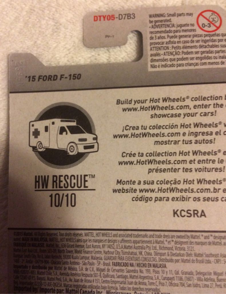 Hot Wheels Ford F-150 ‘15 - HW Rescue toy car collectible - Main Image 2