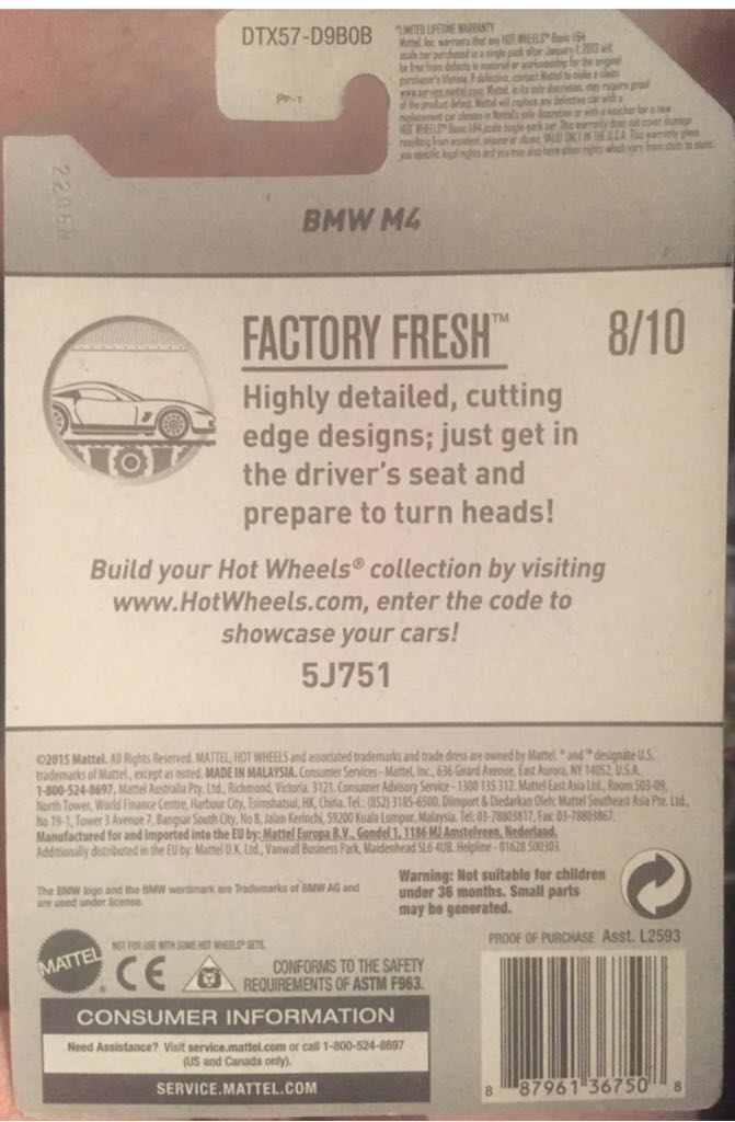 BMW M4 - HW Factory Fresh toy car collectible - Main Image 2
