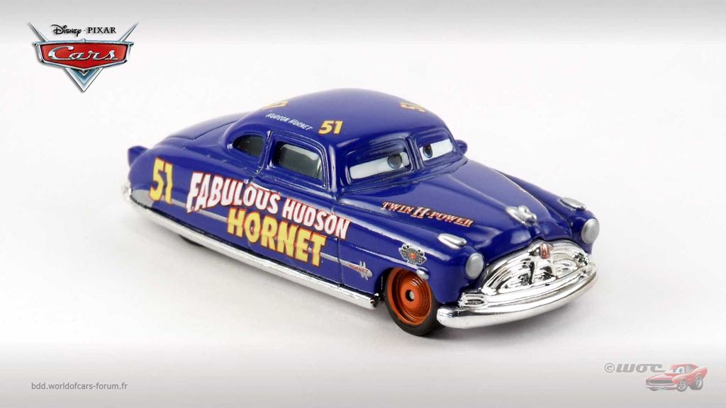 Fabulous Doc Hudson with Stand - (2015 - Cars 2015) 95 PIT CREW (8) toy car collectible - Main Image 2