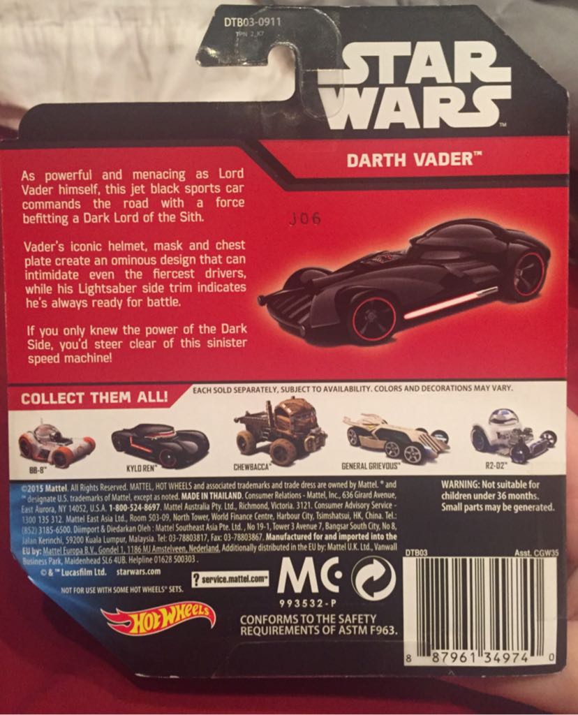 Darth Vader - Star Wars 2015 toy car collectible - Main Image 2
