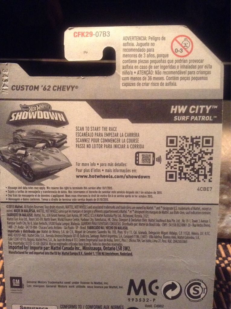 Custom 62 Chevy  - HW City toy car collectible - Main Image 2