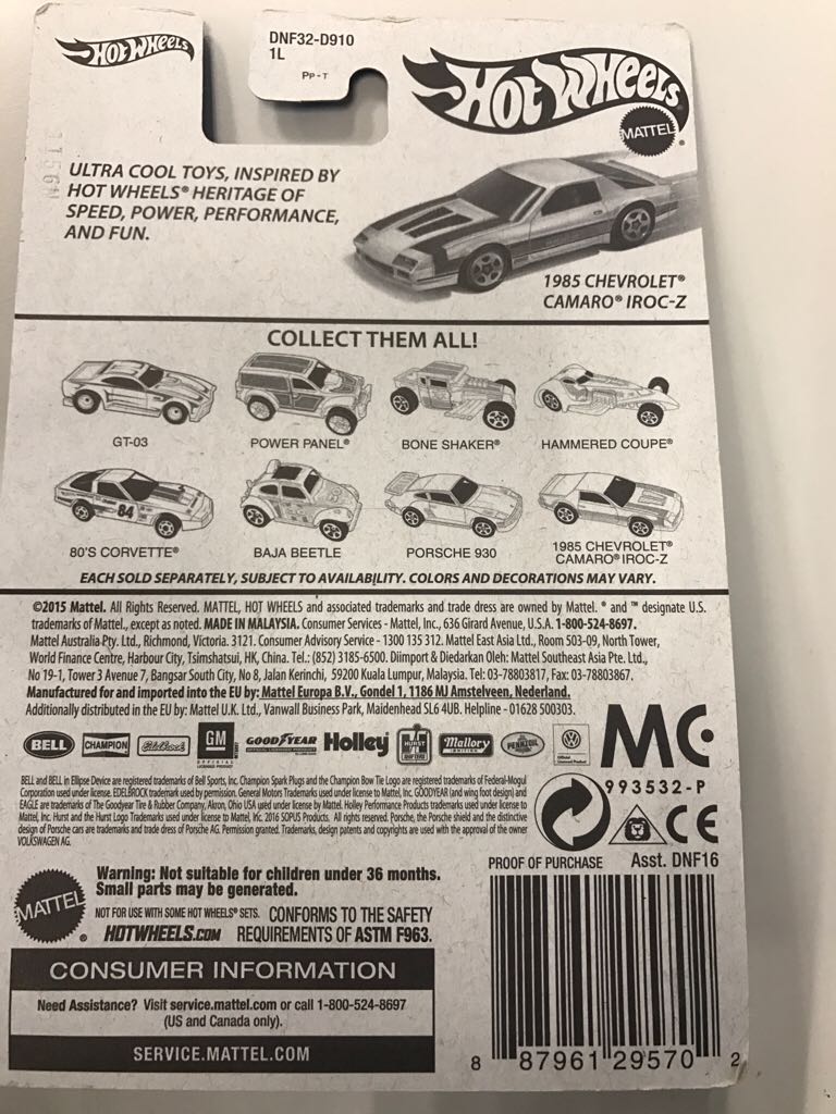 Hw Retro Chevrolet 1985 Camaro Iroc-z - 2016 HW Retro Style - Target toy car collectible - Main Image 2