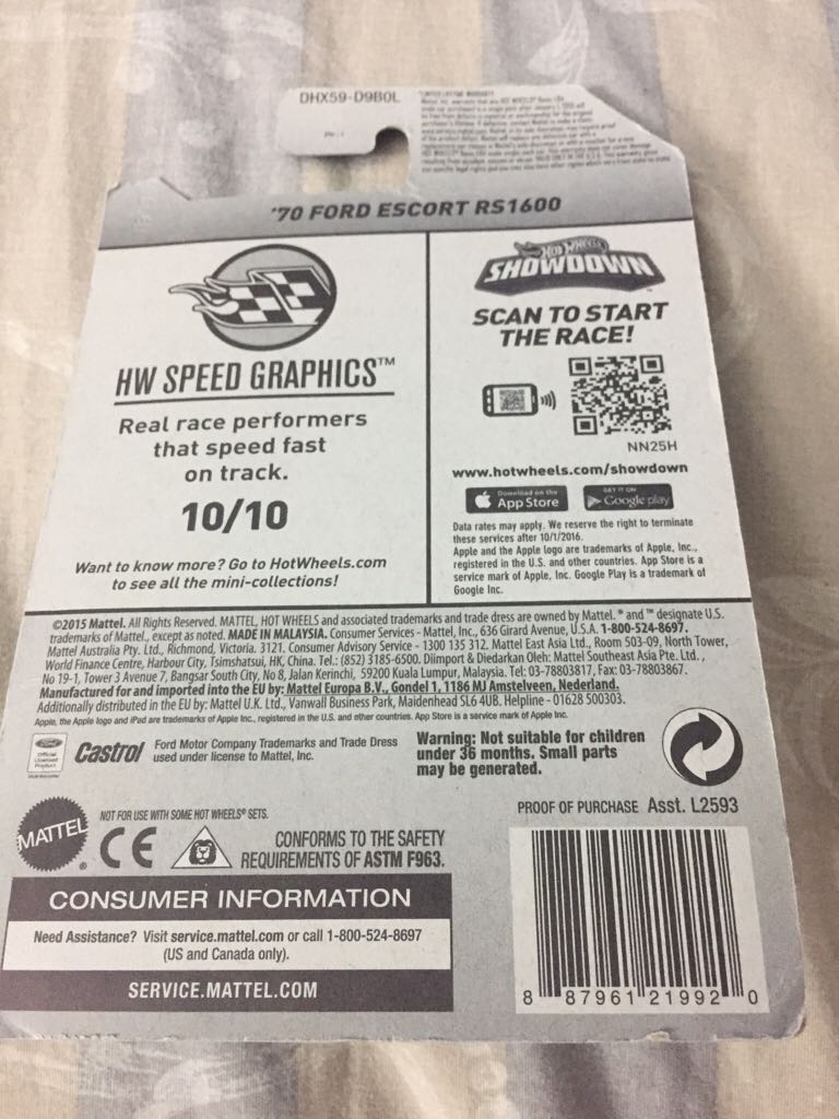 ‘70 Ford Escort RS1600 - HW Speed Graphics toy car collectible - Main Image 2