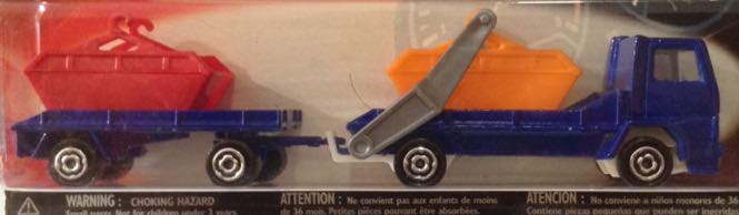 Remolque Con Caja De Volteo Azul y Rojo - Majorette toy car collectible - Main Image 2