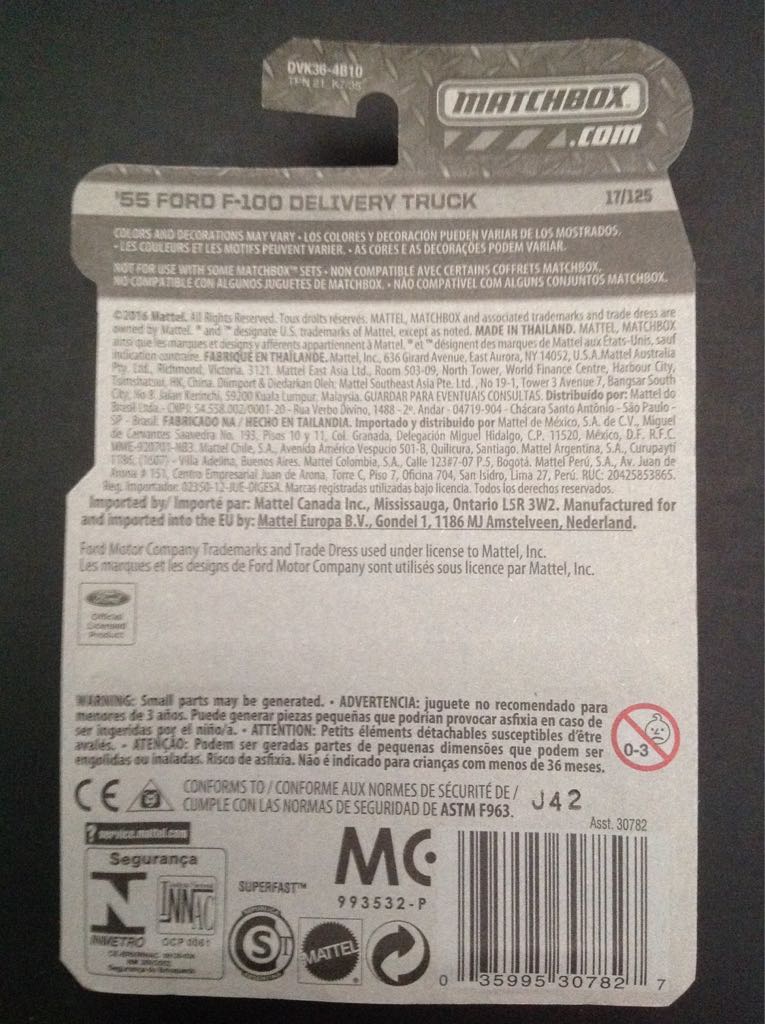 ’55 Ford F-100 DeliveryTruck - MBX Service toy car collectible - Main Image 2