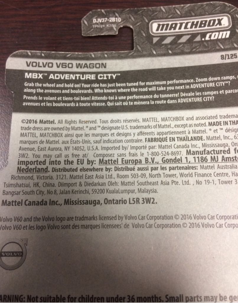 Volvo V60 Wagon - 2016 - MBX Adventure City toy car collectible - Main Image 2